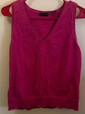 George Hot Pink Sweater Vest W XL